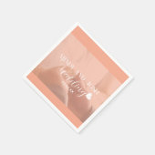 Elegantes Schrift schwebendes Herz Foto Serviette (Ecke)