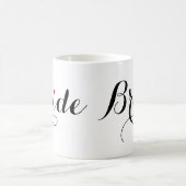 Elegantes Schriftbild Braut Junggesellinnenabschie Kaffeetasse (Mittel)