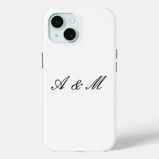 Elegantes Schriftmonogramm-Paar personalisierte Hü Case-Mate iPhone Hülle