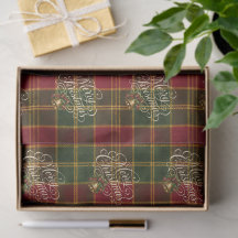 Elegantes Schriftzug Frohe Weihnachten Karo-Tartan