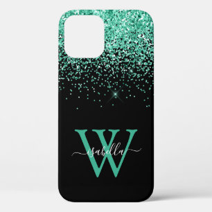 Elegantes Schriftzug in Türkis Glitter Case-Mate iPhone Hülle