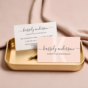 Elegantes Schriftzug-Kalligrafie-Monogramm-Logo Ro Visitenkarte