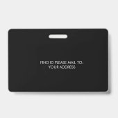 Elegantes Schulungshotel ID Black Gold Ausweis (Rückseite)