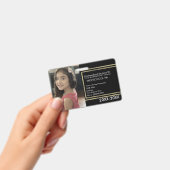 Elegantes Schulungshotel ID Black Gold Ausweis (Handheld)