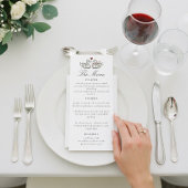 Elegantes Schwan-Romantik-Liebe-Script-Abendmenü Menükarte