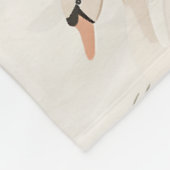 Elegantes Schwanenmuster Fleecedecke (Ecke)