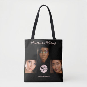 Elegantes Schwarz 3 Foto Quadratisches Makeup-Gesc Tasche
