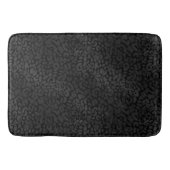 Elegantes Schwarz auf schwarzem Leopard-Tier druck Badematte (Vorderseite)