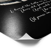 Elegantes schwarz-beiges Weihnachtsgedicht Fotodruck (Ecke)