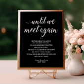 Elegantes Schwarz bis wir wieder Beerdigungsgedich Poster