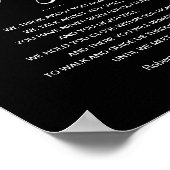 Elegantes Schwarz bis wir wieder Beerdigungsgedich Poster (Ecke)