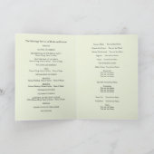 Elegantes Schwarz-Elfenbein-Hochzeitsprogramm Programm (Innenseite)