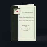 Elegantes Schwarz-Elfenbein-Hochzeitsprogramm Programm<br><div class="desc">Eleganter Schwarz-Elfenbein-Hintergrund mit Single-rote Rose in Akzent-Box gezeigt. Ändern Sie einfach Details / Text,  um Ihre Veranstaltung,  Hochzeit oder besondere Anlass-Programm Anzug.</div>