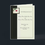 Elegantes Schwarz-Elfenbein-Hochzeitsprogramm Programm<br><div class="desc">Eleganter Schwarz-Elfenbein-Hintergrund mit Single-rote Rose in Akzent-Box gezeigt. Ändern Sie einfach Details / Text,  um Ihre Veranstaltung,  Hochzeit oder besondere Anlass-Programm Anzug.</div>