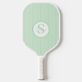 Elegantes, schwarz gestreiftes Monogramm-Picklebal Pickleball Schläger (Vorderseite)