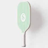 Elegantes, schwarz gestreiftes Monogramm-Picklebal Pickleball Schläger (Links)