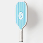 Elegantes, schwarz gestreiftes Monogramm-Picklebal Pickleball Schläger (Links)
