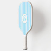 Elegantes, schwarz gestreiftes Monogramm-Picklebal Pickleball Schläger (Links)