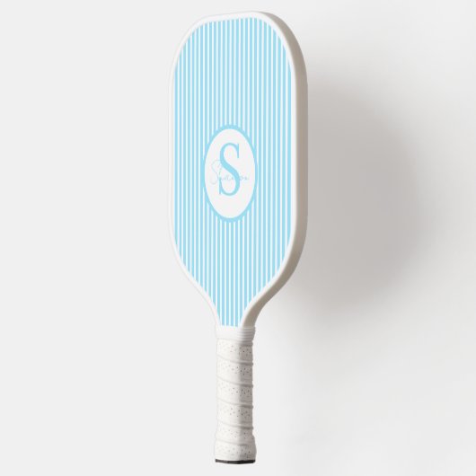 Elegantes, schwarz gestreiftes Monogramm-Picklebal Pickleball Schläger (Links)