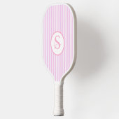 Elegantes, schwarz gestreiftes Monogramm-Picklebal Pickleball Schläger (Links)