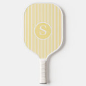 Elegantes, schwarz gestreiftes Monogramm-Picklebal Pickleball Schläger (Vorderseite)