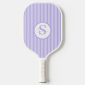 Elegantes, schwarz gestreiftes Monogramm-Picklebal Pickleball Schläger (Vorderseite)