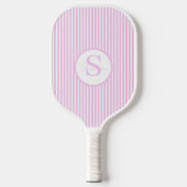 Elegantes, schwarz gestreiftes Monogramm-Picklebal Pickleball Schläger (Vorderseite)