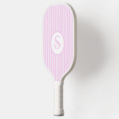 Elegantes, schwarz gestreiftes Monogramm-Picklebal Pickleball Schläger (Links)