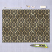 Elegantes Schwarz-Gold Art Deco Design Seidenpapier (Handwerk)