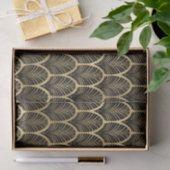 Elegantes Schwarz-Gold Art Deco Design Seidenpapier (Geschenk)