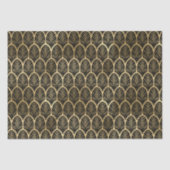 Elegantes Schwarz-Gold Art Deco Design Seidenpapier (Vorderseite)
