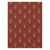 Elegantes Schwarz & Gold Art-Deko-Muster Tischdecke (Vorderseite)