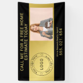 Elegantes Schwarz & Gold Banner (Vertikal)