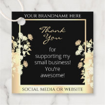 Elegantes Schwarz-Gold-Blumenprodukt