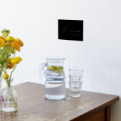 Elegantes Schwarz-Gold-Foil-Hochzeitszeichen vorbe Foliendrucke (Ablage(Küche))