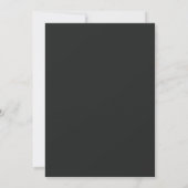 Elegantes Schwarz-Gold-Foto Save The Date (Rückseite)
