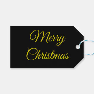 Elegantes Schwarz & Gold Geschenkanhänger