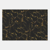 Elegantes Schwarz & Gold Geschenkpapier Set (Vorderseite 3)
