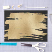 Elegantes Schwarz-Gold-Gewebe Seidenpapier (Handwerk)