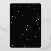 Elegantes Schwarz/Gold Halloween Spooktacular + St Folieneinladung (Rückseite)