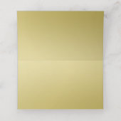 Elegantes Schwarz-Gold-Herz-Blüh Hochzeit Platzkarte (Innenseite Aufgefaltet)