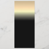 Elegantes Schwarz-Gold-Hochzeitsmenü Menükarte (Rückseite)