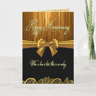 Elegantes Schwarz & Gold Jubiläum – "Liebe ist wah Karte