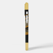 Elegantes Schwarz-Gold-Metallmeshdesign Case-Mate iPhone Hülle (Rückseite / Links)