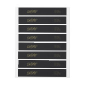 Elegantes Schwarz-Gold Monogramm (Bogen)