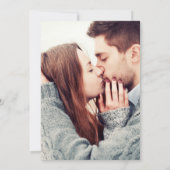 Elegantes Schwarz-Gold Monogramm-Foto Hochzeit Einladung (Rückseite)