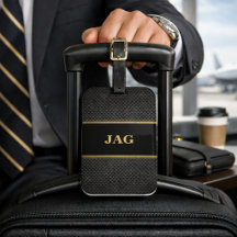 Elegantes Schwarz-Gold-Monogramm