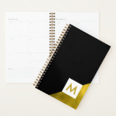 Elegantes Schwarz-Gold Monogramm Planer (Anzeige)
