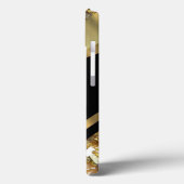 Elegantes Schwarz-Gold-personalisiert Case-Mate iPhone Hülle (Rückseite / Links)