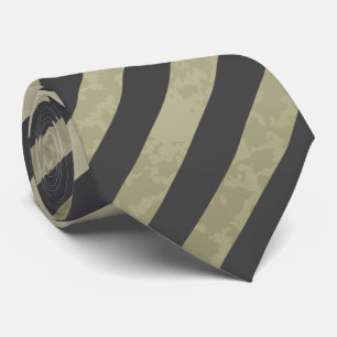 Elegantes Schwarz-Gold-Streifenmuster Krawatte
